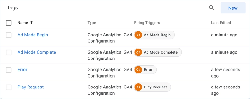 Tags in GTM