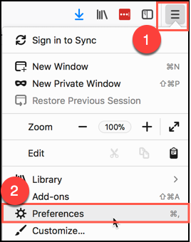 Firefox preferences