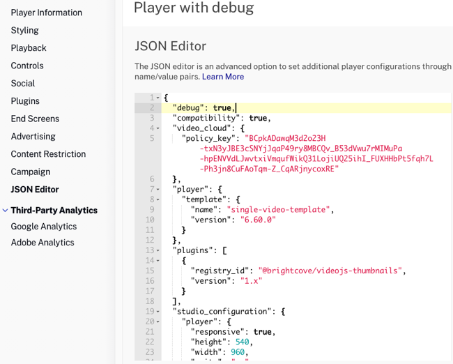 プレーヤー設定